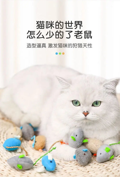 Pet Toy Catnip Mice Cats Toys Fun Plush Mouse Cat Toy For Kitten Colorful Cute Plush Interactive False Mouse Pet Cat Accessories