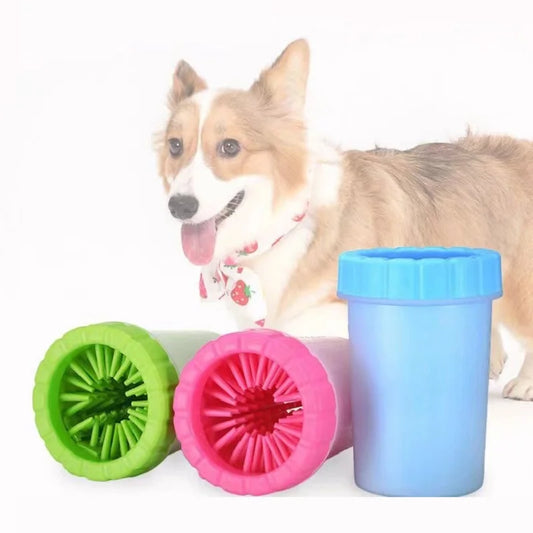Dog Foot Cup Paw Washer Cleaner Dog Cat Foot Cleaning Brush Soft Silicone Dog Paw Cleaning Dog Paw Cleaning Bucket Accessories