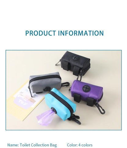 Pet Dog Poop Bag Holder Leash Attachment Adjustable Mini Travel Garbage Bag Dogs Waste Poop Bags Dispenser Pet Cleaning Tools