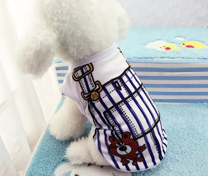 Pet Dog Clothes Clothing Cartoon  Puppy Dogs Soft Vests Summer Shirt Casual T-Shirt for Small Pet Supplies vest for dogs