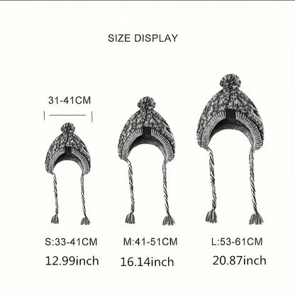 Winter Warm Dog Hats Windproof Knitting French Bulldog Hat For Dogs Chihuahua Hat Fluffy Ball Pet Hat Puppy Accessories