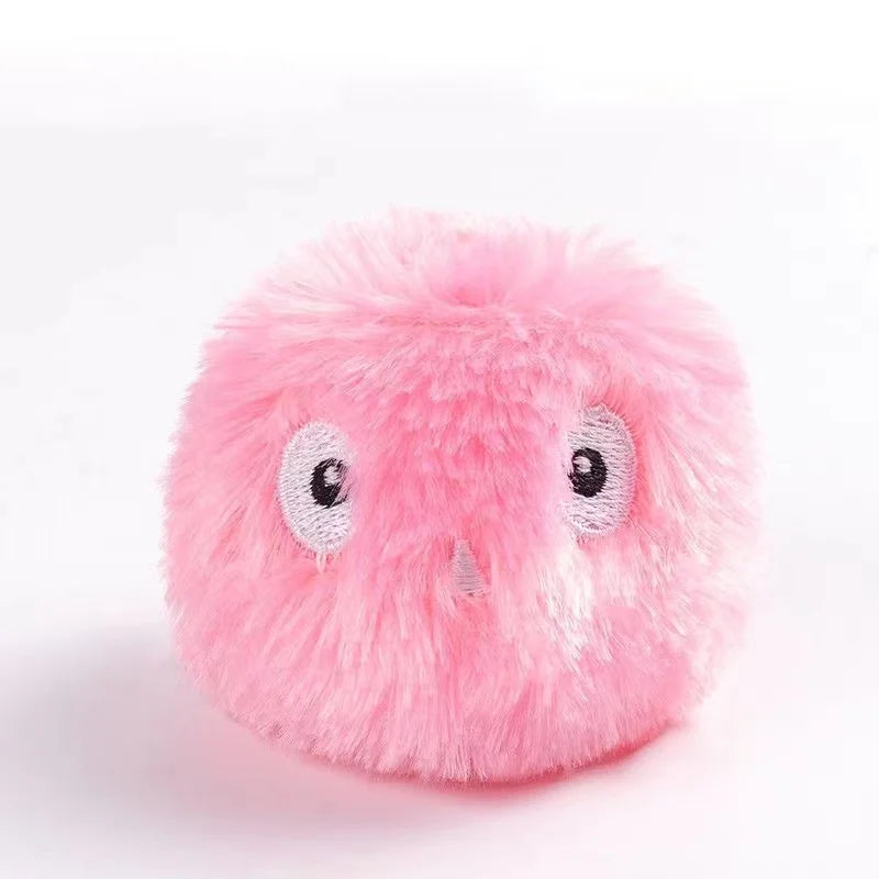 Smart Cat Toys Interactive Ball Plush Electric Catnip Training Toy Kitten Touch Sounding Pet Product Squeak Toy Ball Cat Supplie