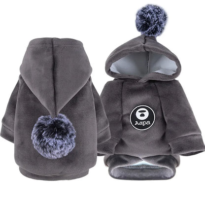 Pet Dog Cat  Clothes Fleece Hooded Hairball Coat Jacket Winter Kitty Small Medium Dogs Cats Cool Pajamas Chihuahua