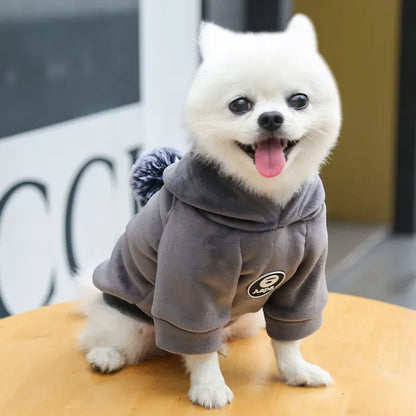 Pet Dog Cat  Clothes Fleece Hooded Hairball Coat Jacket Winter Kitty Small Medium Dogs Cats Cool Pajamas Chihuahua