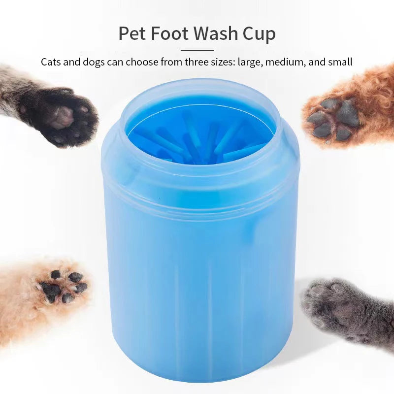 Dog Foot Cup Paw Washer Cleaner Dog Cat Foot Cleaning Brush Soft Silicone Dog Paw Cleaning Dog Paw Cleaning Bucket Accessories