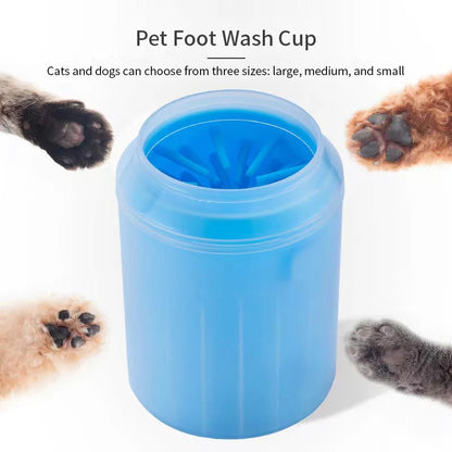 Dog Foot Cup Paw Washer Cleaner Dog Cat Foot Cleaning Brush Soft Silicone Dog Paw Cleaning Dog Paw Cleaning Bucket Accessories