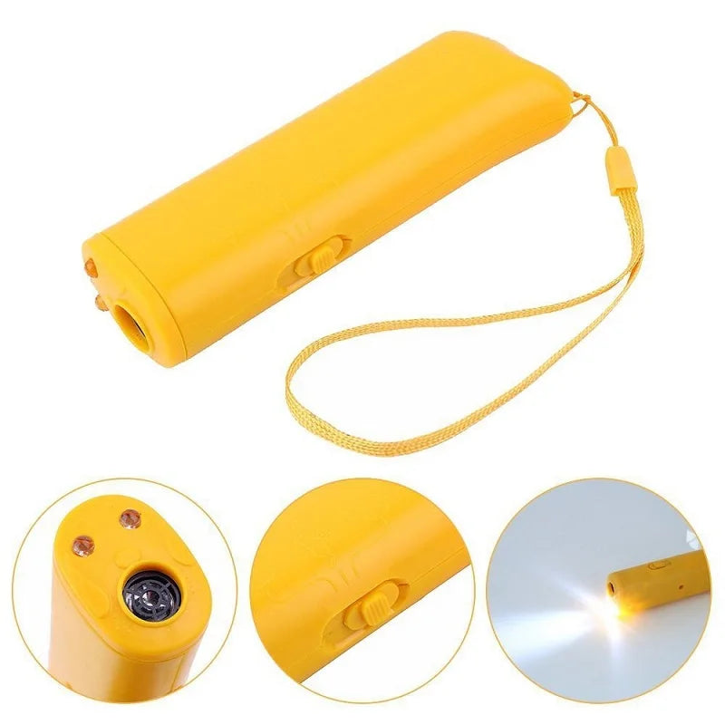 3 in 1 et Dog Repeller Anti Barking Device Ultrasonic Dog Repeller Stop Bark Control Training Supplies With LED Flashlight