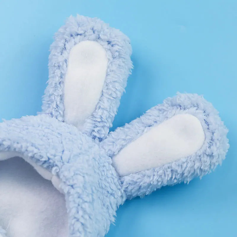 Funny Cat Headgear Cute Rabbit Ears Cap for Cats Warm Plush Pet Hat Christmas Cosplay Props PhotoProp Kitten Headwear Supplies