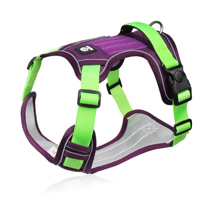 Adjustable Harness Dog Reflective Safety Training Walking Chest Vest Leads Collar For French Bulldog Pets Dogs Accessories