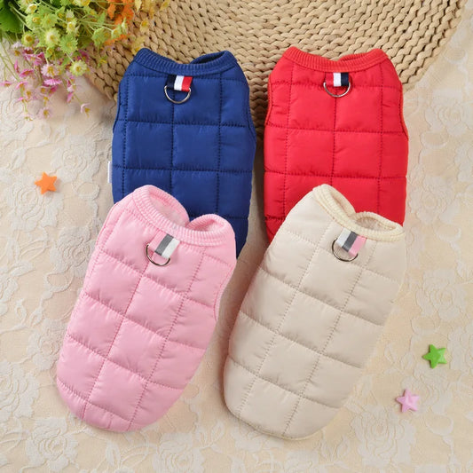 Winter Warm Dog Coat – Windproof Padded Jacket for Small Dogs, & Cats