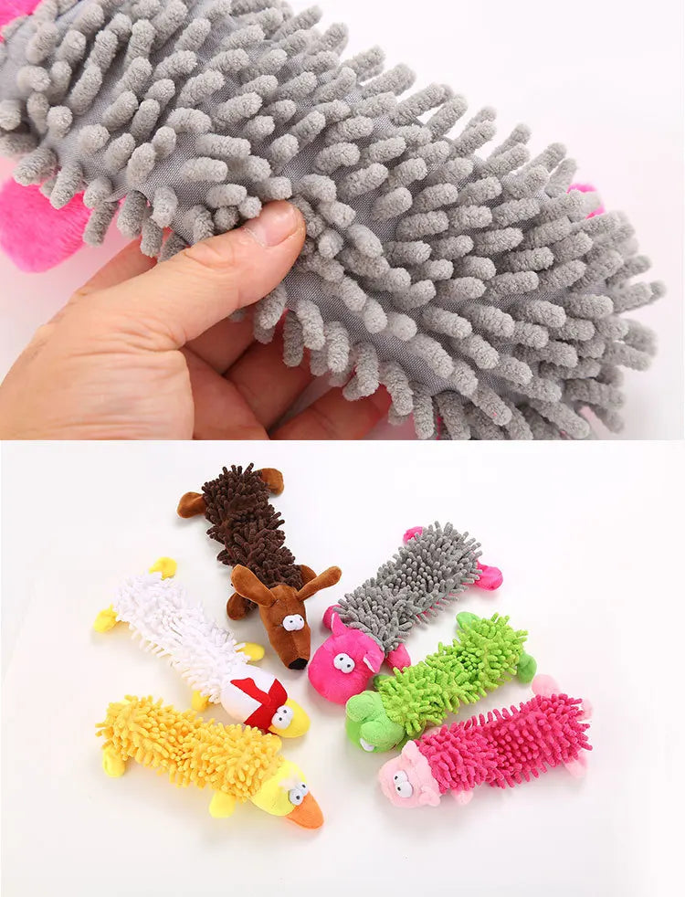 Durable Low Price Pet Dog Plush Toy Animal Shape with Squeaky for Small Dogs Chihuahua Yorkshire Bichon Puppy Chew Cleaning Toys