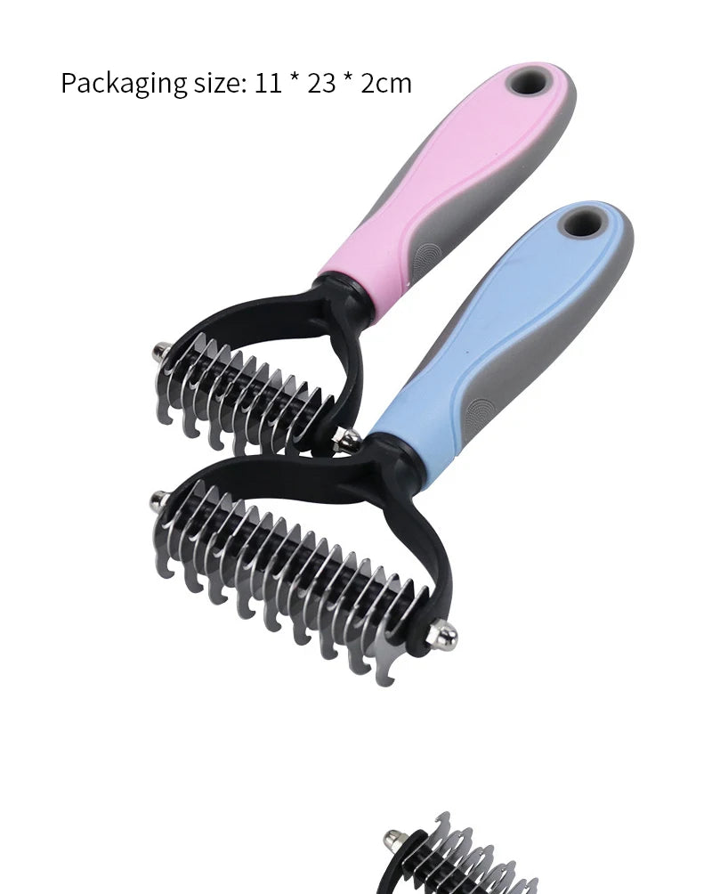 Professional Pet Deshedding Brush Dog Hair Remover Pet Fur Knot Cutter Puppy Cat Comb Brushes Dogs Grooming Shedding Supplies