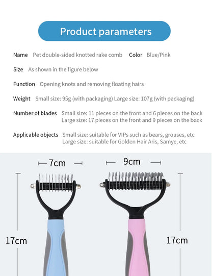Professional Pet Deshedding Brush Dog Hair Remover Pet Fur Knot Cutter Puppy Cat Comb Brushes Dogs Grooming Shedding Supplies