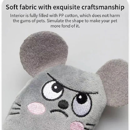Cute Cat Toys Funny Interactive Plush Cat Toy Mini Teeth Grinding Catnip Toys Kitten Chewing Mouse Toy Pets Accessories