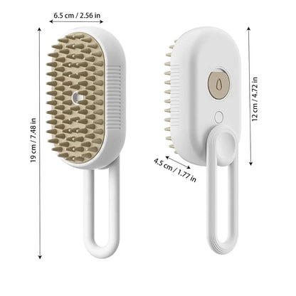 Rechargeable Steam Grooming Brush Steamy To Remove Loose Hair 3 in1 Electric Self Cleaning Spray Dog Brush Massage Pet Combs