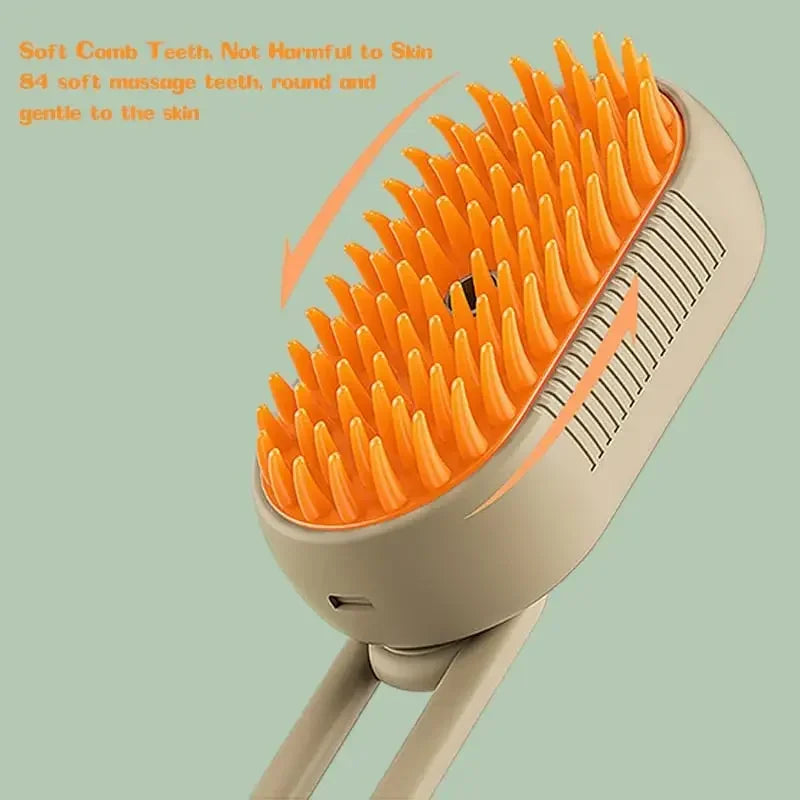 Rechargeable Steam Grooming Brush Steamy To Remove Loose Hair 3 in1 Electric Self Cleaning Spray Dog Brush Massage Pet Combs