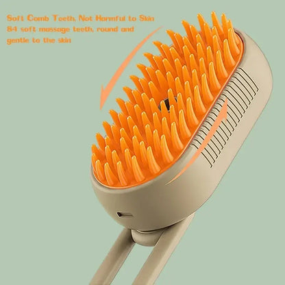 Rechargeable Steam Grooming Brush Steamy To Remove Loose Hair 3 in1 Electric Self Cleaning Spray Dog Brush Massage Pet Combs
