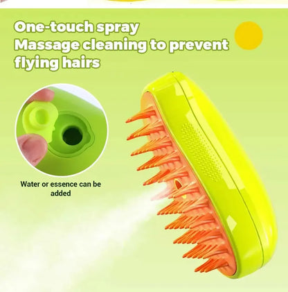 Rechargeable Steam Grooming Brush Steamy To Remove Loose Hair 3 in1 Electric Self Cleaning Spray Dog Brush Massage Pet Combs