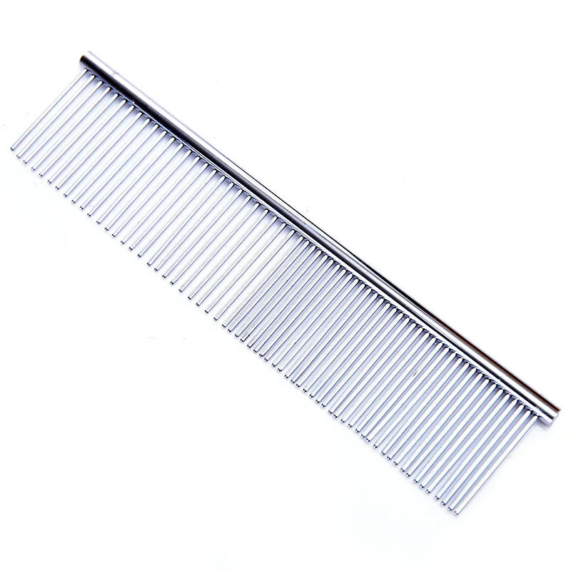 Pet Dematting Comb Stainless Steel Pet Grooming Comb for Dogs and Cats Gently Removes Loose Undercoat Flea Comb Pretty&Better