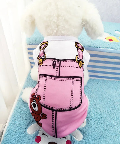 Pet Dog Clothes Clothing Cartoon  Puppy Dogs Soft Vests Summer Shirt Casual T-Shirt for Small Pet Supplies vest for dogs