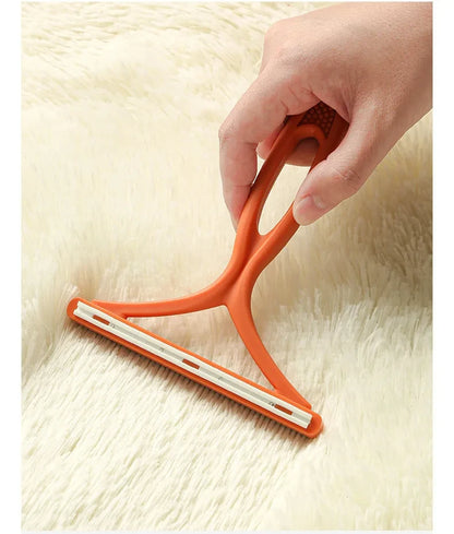 1pc 2in1 Double Sided Pet Hair Remover Lint Remover Clean Tool Shaver Sweater Cleaner Fabric Shaver Scraper For Clothes Carpet