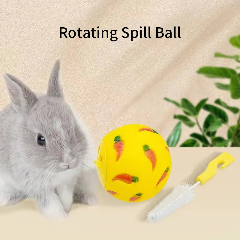 1Pcs Rabbit Treat Ball Pet Slow Feeder Interactive Bunny Toy Snack Toy Ball Bite Resistant Feeding Toys Ferret Kitty Hamster Toy