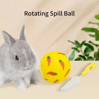 1Pcs Rabbit Treat Ball Pet Slow Feeder Interactive Bunny Toy Snack Toy Ball Bite Resistant Feeding Toys Ferret Kitty Hamster Toy