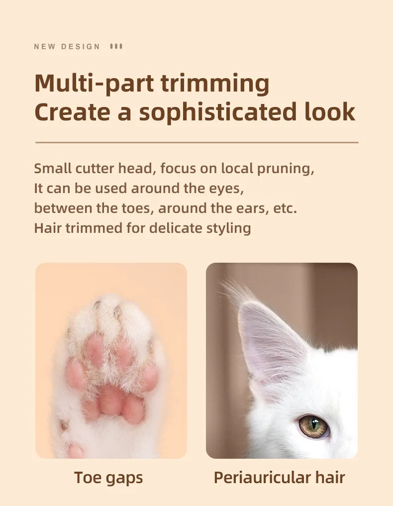 New Dog Paw Trimmer with LED Light Fully Waterproof Pet Hair Trimmer with LED Display Dog Clippers for Grooming 18mm Widen Blade