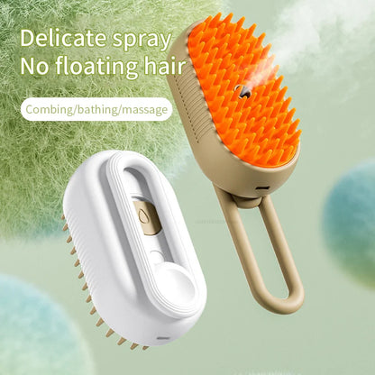 Pet Steam Brush Cat Dog Cleaning Steamy Spray Massage Beauty Comb 3 In 1 Hair Removal Grooming Supplies Pets Accessories