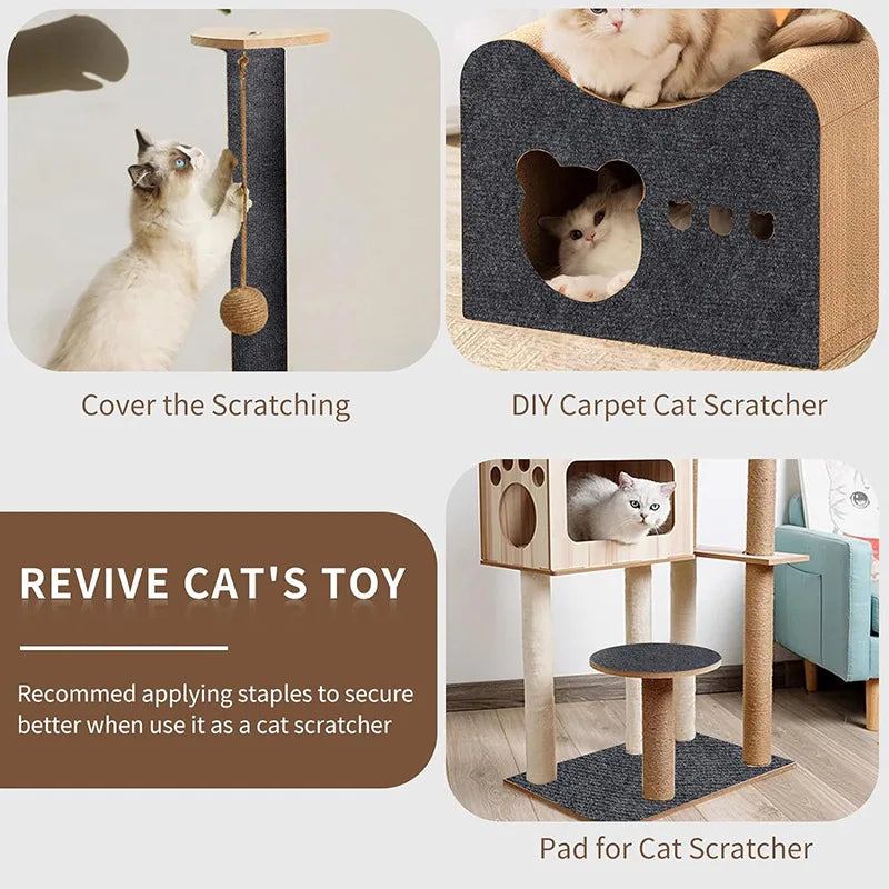 Cat Scratching Mat Cat Scratcher Sofa Tape Scratching Post Self-adhesive Carpet Cats Scratch Board Cat Accessories