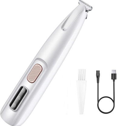 New Dog Paw Trimmer with LED Light Fully Waterproof Pet Hair Trimmer with LED Display Dog Clippers for Grooming 18mm Widen Blade