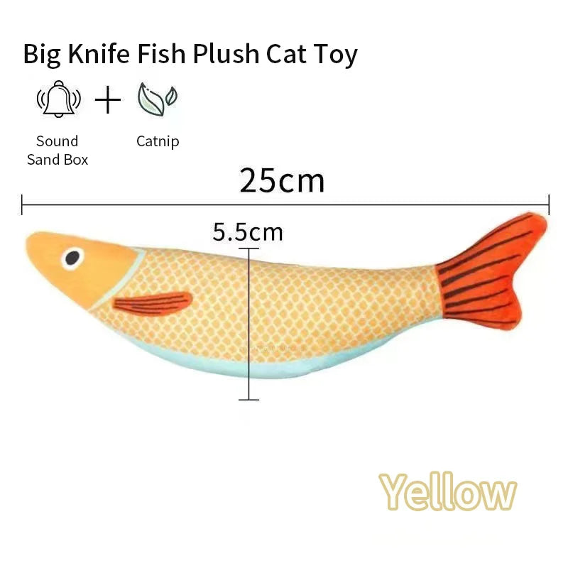 Cat Toy Catnip 3D Simulation Fish Goldfish Kitten Toys Pillowfish Interactive Sounding Cat Chew Bite Plush Toys Cat Supplies