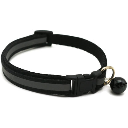 Reflective Breakaway Cat Collar Neck Ring Necklace Bell Pet Supplies Safety Elastic Adjustable Reflective Collar Pet Products