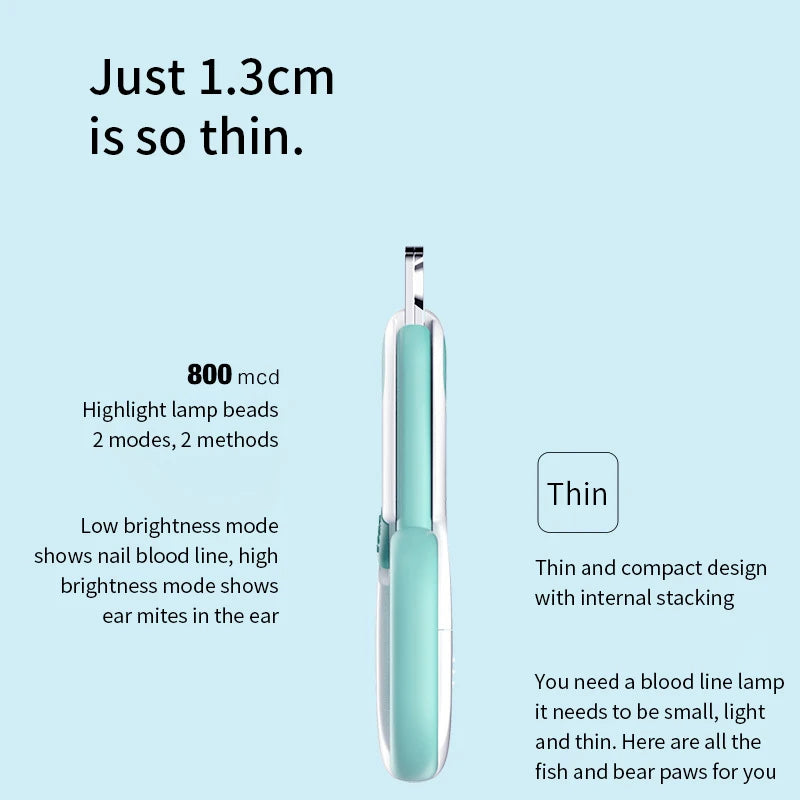 Professional Pet Nail Clipper LED Light Pet Nail Clipper Claw Grooming Scissors for Small Dogs Cats Scissors Dog Accessories