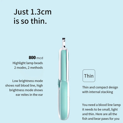 Professional Pet Nail Clipper LED Light Pet Nail Clipper Claw Grooming Scissors for Small Dogs Cats Scissors Dog Accessories