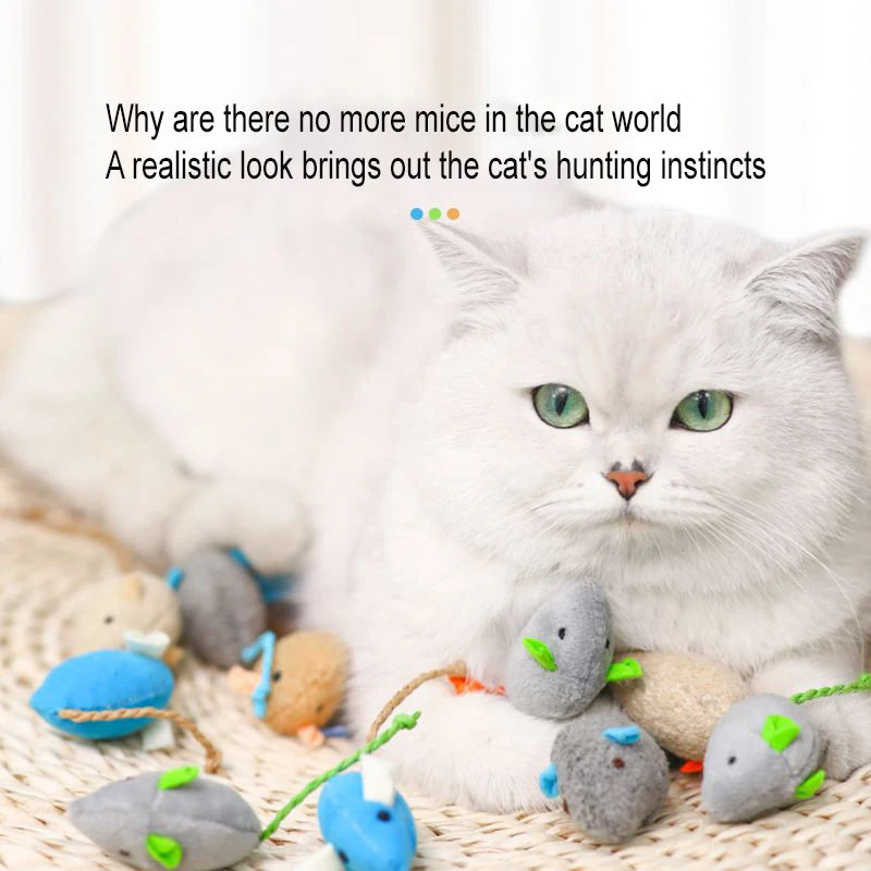 Pet Toy Catnip Mice Cats Toys Fun Plush Mouse Cat Toy For Kitten Colorful Cute Plush Interactive False Mouse Pet Cat Accessories