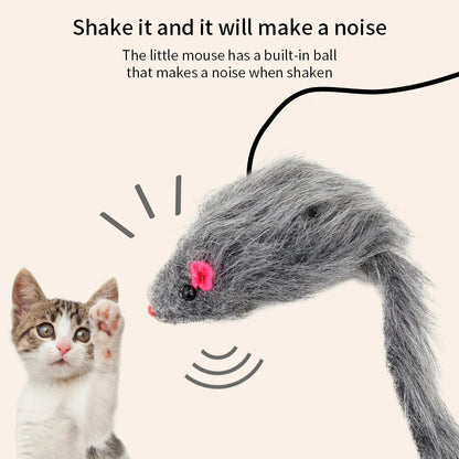 Interactive Cat Toy Hanging Clip Door Plush Mouse Self-hi Hanging Door Elastic Funny Cat Toy Juguetes Para Gatos Rascador Gato