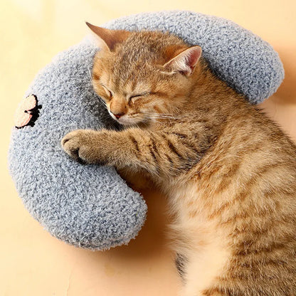 Little Pillow for Cats Fashion Neck Protector Deep Sleep Puppy U-Shaped Pillow Cat Pillow Kitten Headrest Dog Sleeping Pillow