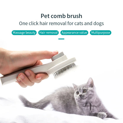 Self Cleaning Slicker Brush for Dog and Cat Removes Undercoat Tangled Hair Massages Particle Pet Comb Improves Circulation