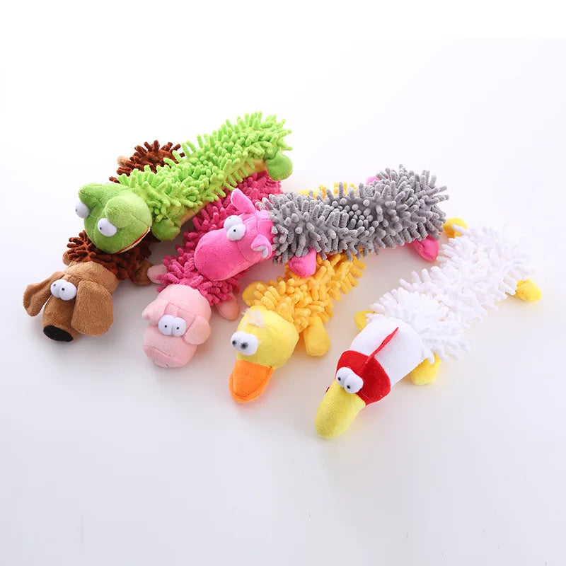 Durable Low Price Pet Dog Plush Toy Animal Shape with Squeaky for Small Dogs Chihuahua Yorkshire Bichon Puppy Chew Cleaning Toys