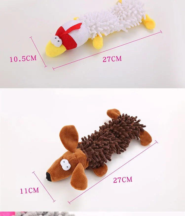 Durable Low Price Pet Dog Plush Toy Animal Shape with Squeaky for Small Dogs Chihuahua Yorkshire Bichon Puppy Chew Cleaning Toys