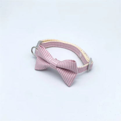 Adjustable Pet Collar with Cute Bow & Bell – Soft, Durable Cat & Dog Necklace for Kittens, Puppies & Pets.