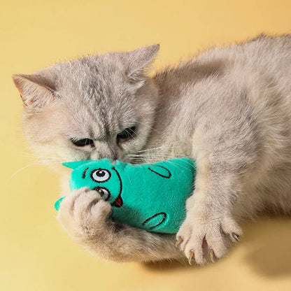Cute Cat Toys Funny Interactive Plush Cat Toy Mini Teeth Grinding Catnip Toys Kitten Chewing Mouse Toy Pets Accessories