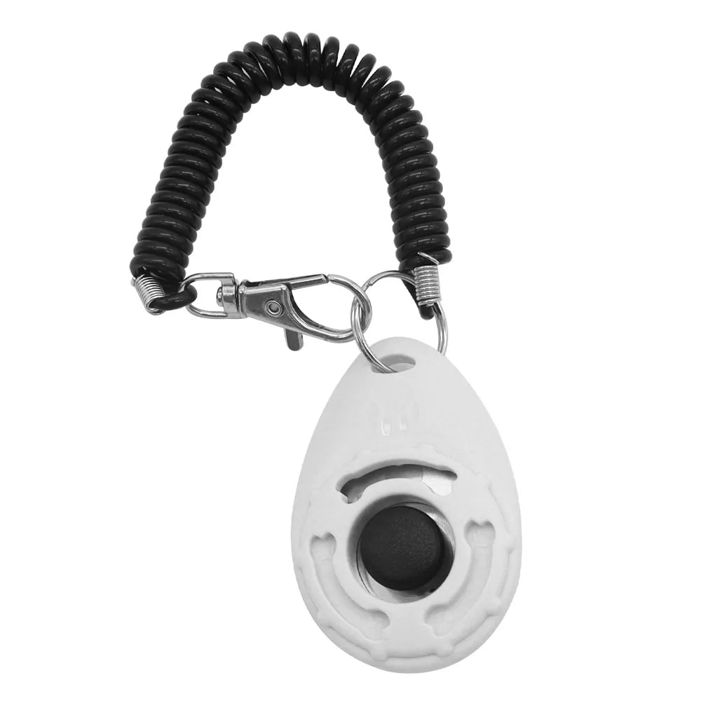 Dog Training Clicker Pet Cat Plastic New Dogs Click Trainer Aid Tools Adjustable Wrist Strap Sound Key Chain Dog Supplies