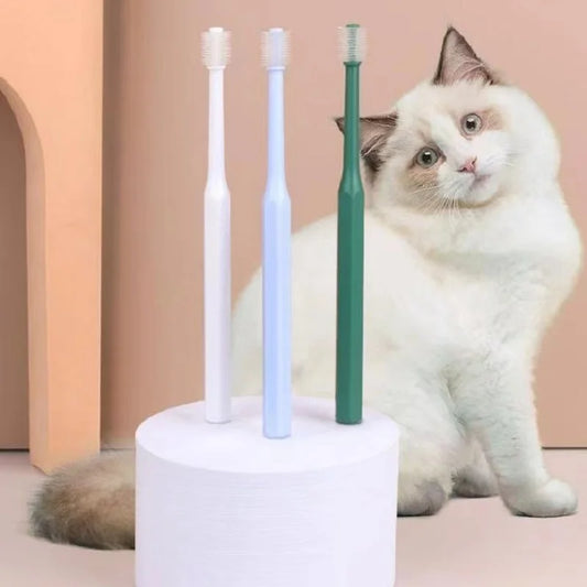 360-Degree Pet Toothbrush – Cat & Dog Teeth Care for Bad Breath, Tartar Removal, and Oral Hygiene.