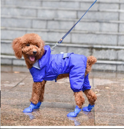4Pcs Pet WaterProof Rainshoe Anti-slip Rubber Boot For Small Medium Large Dogs Cats Outdoor Shoe Dog Ankle Boots Pet Accessories