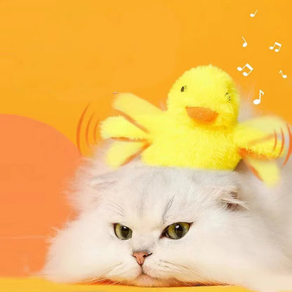 Flapping Duck Cat Toys Interactive Electric Bird Toys Washable Cat Plush Toy With Catnip Vibration Sensor Cats Game Toy Kitten