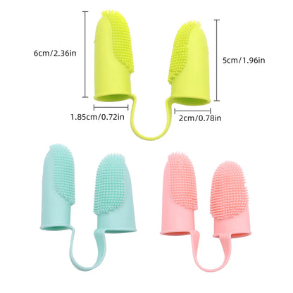 Dog Super Soft Double Finger Toothbrush – TPR Pet Teeth Cleaning Tool for Bad Breath & Oral Care.