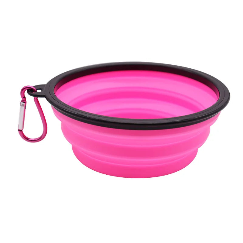 350ML Foldable Silicone Pet Bowl Portable Puppy Food Container Collapsible Feeder for Outdoor Camping Dog Accessories
