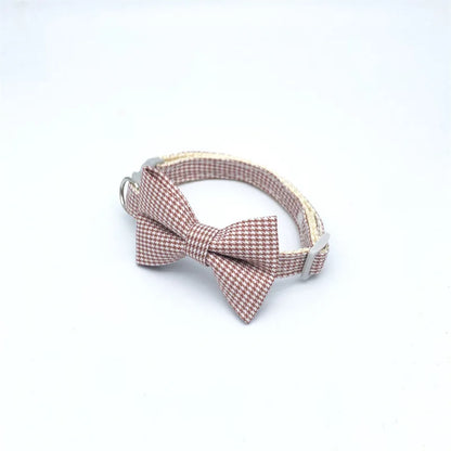 Adjustable Pet Collar with Cute Bow & Bell – Soft, Durable Cat & Dog Necklace for Kittens, Puppies & Pets.